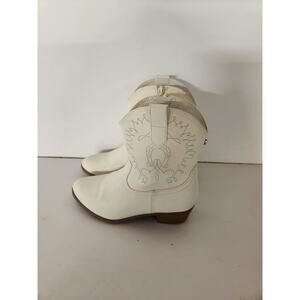 Madden NYC Little Girl & Big Girl white Western Boots sz 3